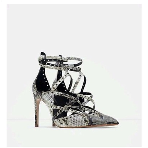 zara snakeskin sandals